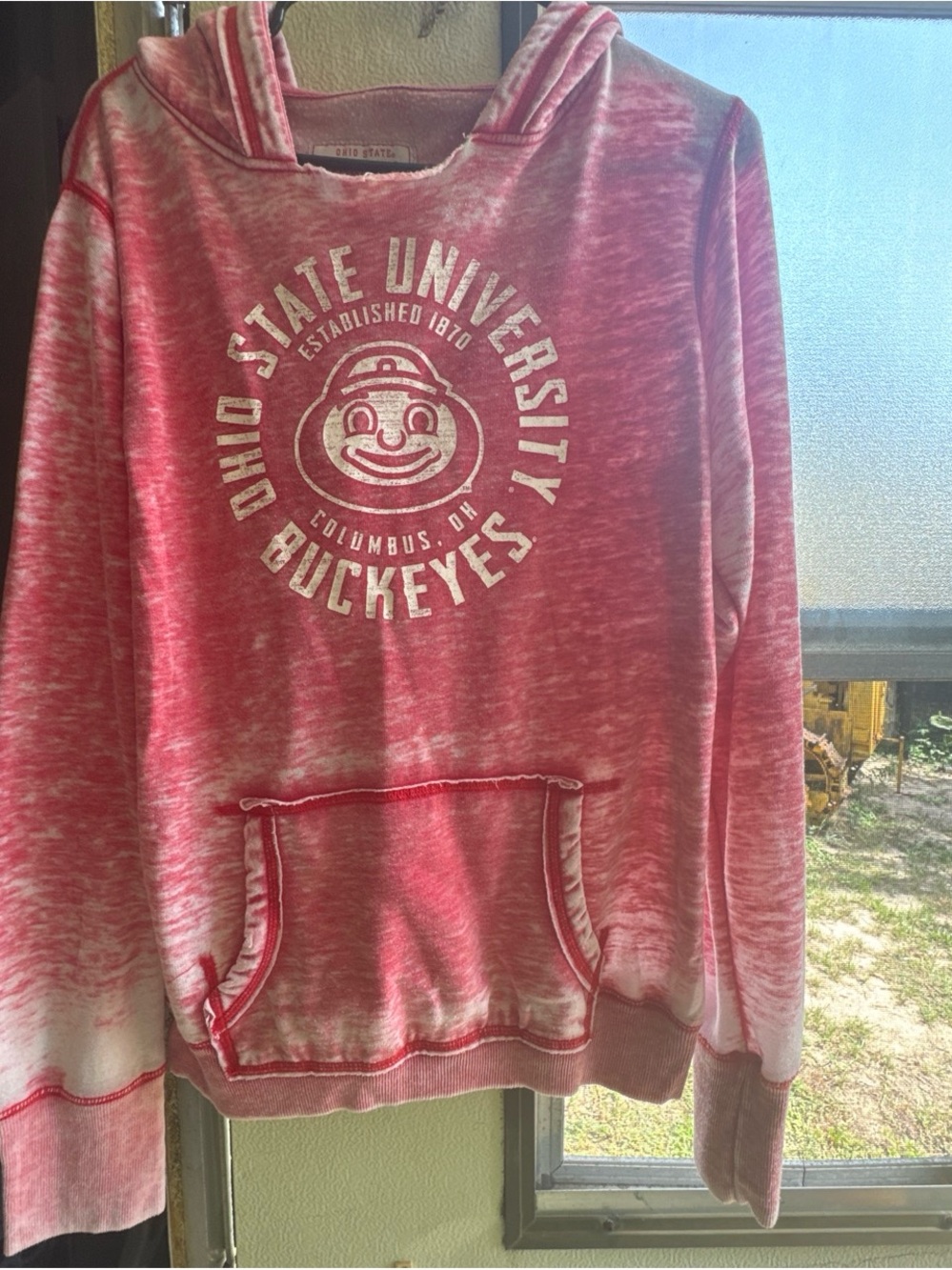 Buckeyes Women's Pink Hooded Sweatshirt
